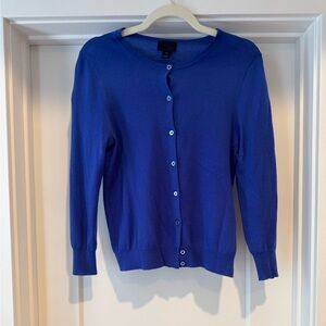 J. Crew Royal Blue Cashmere Cardigan